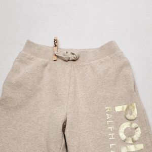 Polo Ralph Lauren Athletic Running Drawstring Pants Youth Girls Size M Beige